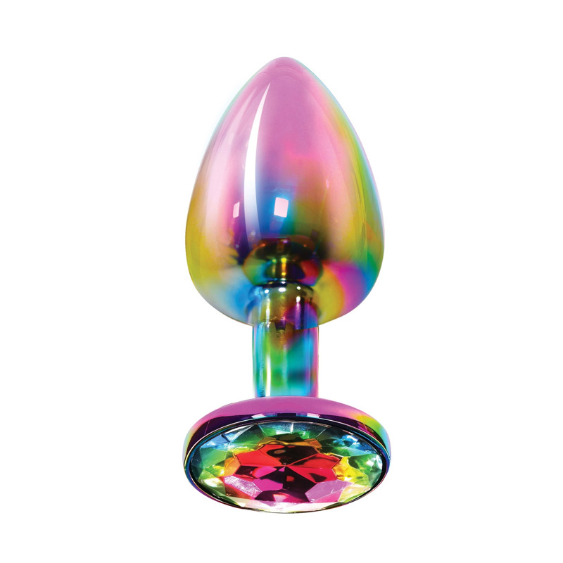 Анальная пробка металлическая средняя Twilight Booty Jewel Toy Joy