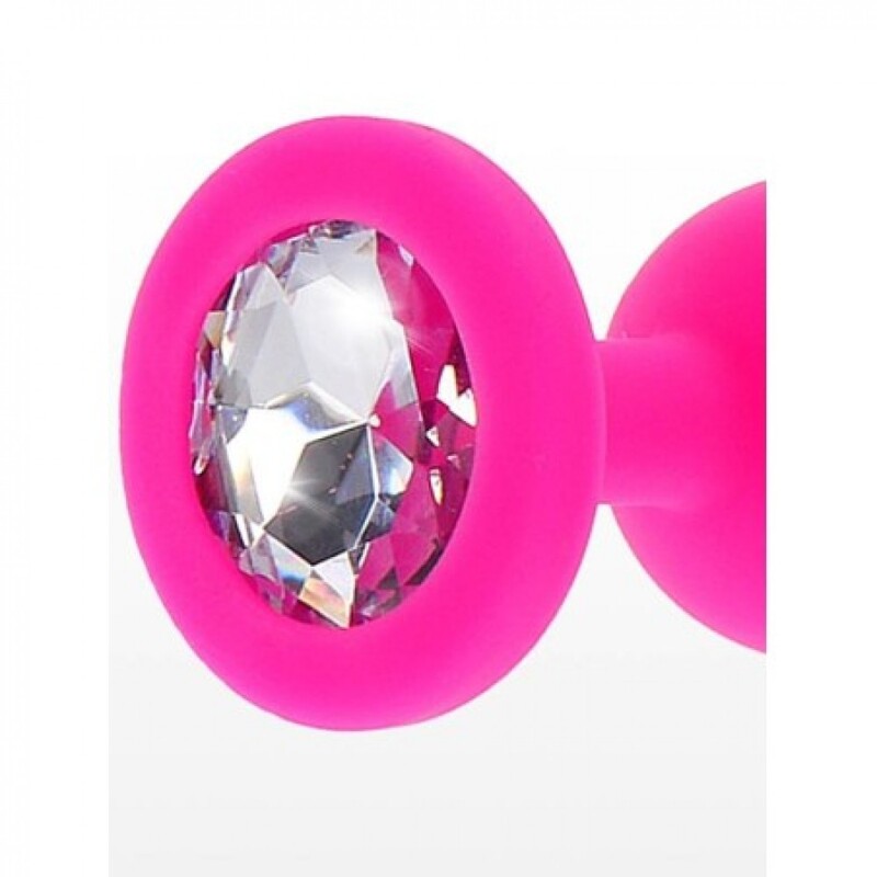 Анальная пробка розовая маленькая Diamond Booty Jewel Toy Joy