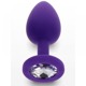 Анальная пробка S с кристаллом Toy Joy, фиолетовая, 7 х 2.5 см
