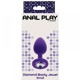 Анальная пробка S с кристаллом Toy Joy, фиолетовая, 7 х 2.5 см