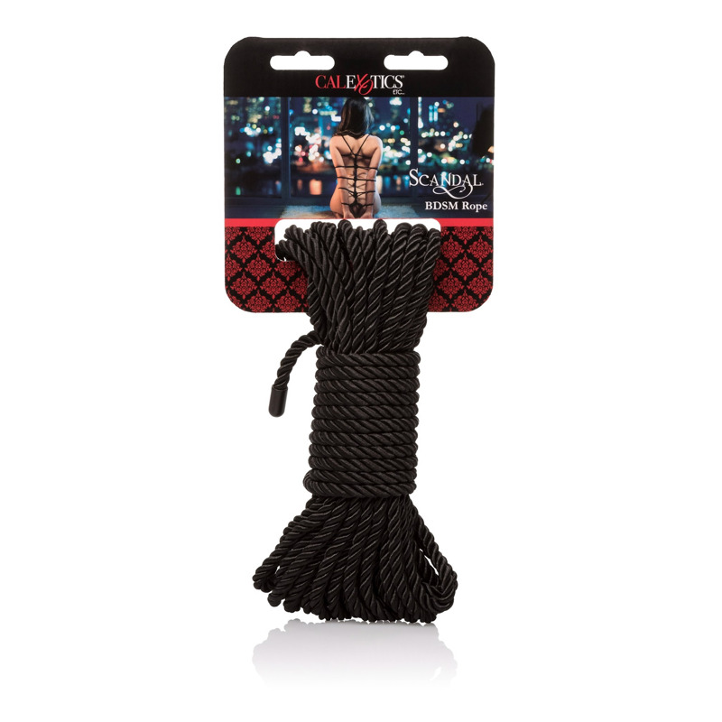 Бондажная веревка Scandal CalExotics, черная, 10 м