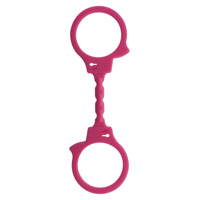 Наручники эластичные ToyJoy, силиконовые, розовые