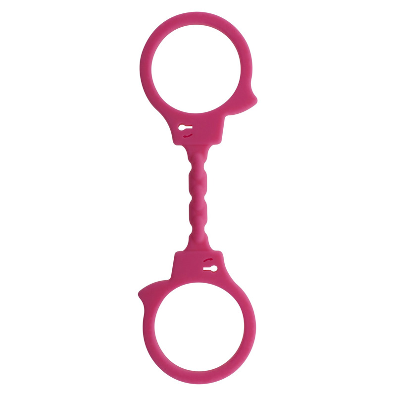Наручники эластичные ToyJoy, силиконовые, розовые