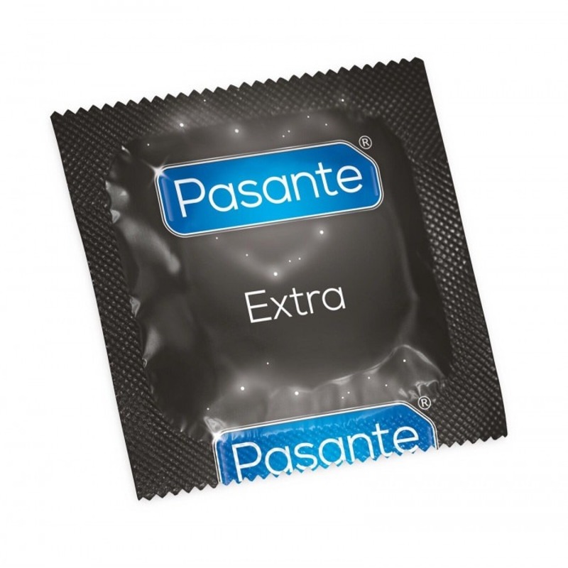 Презервативы утолщенные Pasante Extra Condoms с дополнительным лубрикантом, 52 мм (цена за 6 шт.)