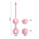 Вагинальный шарики нежно розового цвета Kegel tighten up2