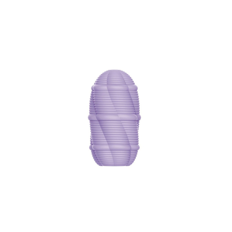 Мастурбатор мини с ребристым рельефом Pretty Love Smooth Stripes Cupid X Egg, фиолетовый