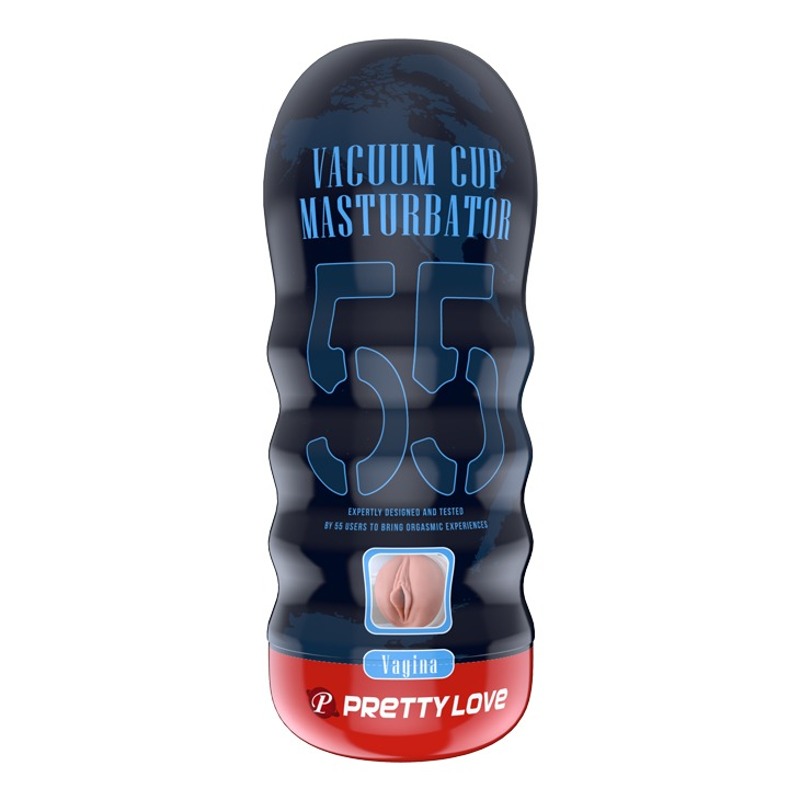 Мастурбатор реалистичный с вакуумом Pretty Love Masturbator Vacuum Cup, в колбе, 18 х 7 см