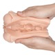 Мастурбатор вагина реалистичный Crazy Bull бежевый, 15 х 8 см