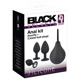 Набор Black Velvet анальные пробки и анальный душ, 4 предмета, черного цвета