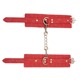 Наручники Wrist restraints wine, с тиснением, красные