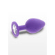 Анальная пробка с прозрачным кристаллом Toy Joy Diamond Booty Jewel фиолетовый, Medium