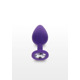 Анальная пробка с прозрачным кристаллом Toy Joy Diamond Booty Jewel фиолетовый, Medium