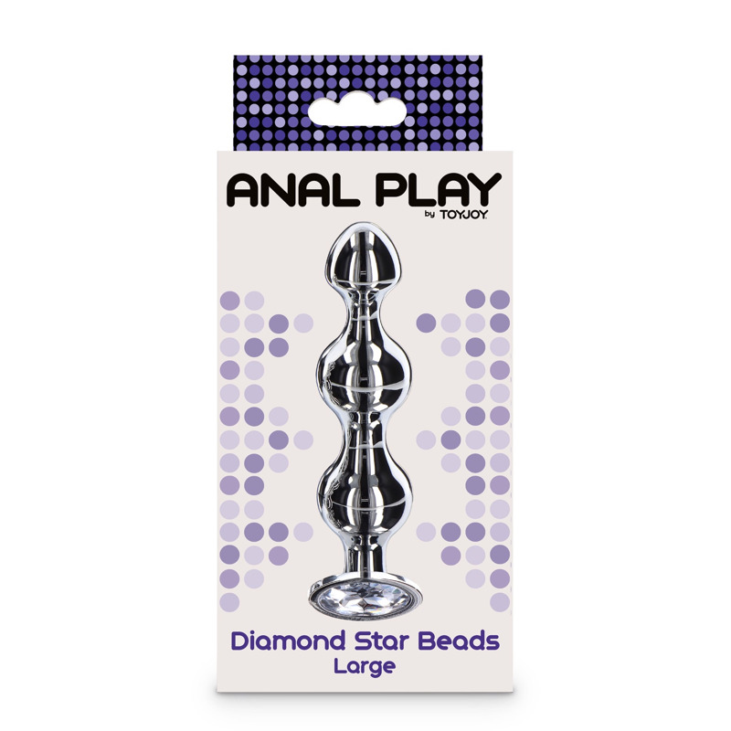 Анальная елочка с кристаллом Toy Joy Diamond Star Beads, Large
