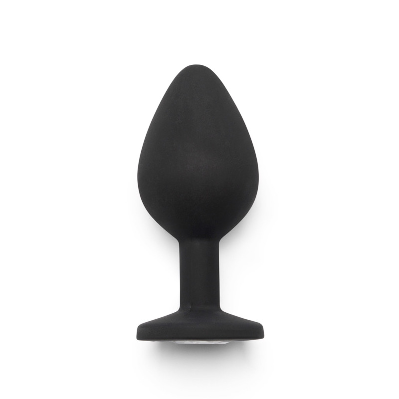 Анальная пробка с кристаллом ToyJoy Diamond Booty Jewel, черный, Medium