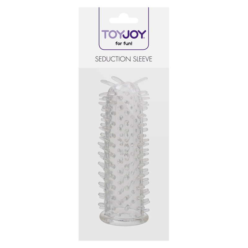 Насадка на пенис с шипиками Toy Joy Seduction Sleeve Clear, прозрачный