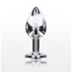 Анальная пробка металлическая Toy Joy Starlight Booty Jewel c белым кристаллом, Medium