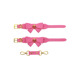 Наручники с бантиками Taboom Malibu Wrist Cuffs из веганской кожи, розовые