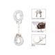 Наручники металлические с пушком CalExotics Playful Furry Cuffs, белые