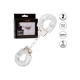 Наручники металлические с пушком CalExotics Playful Furry Cuffs, белые