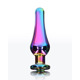 Анальная пробка металлическая со стразом ToyJoy Twilight Bum Bijou, радужный, Medium