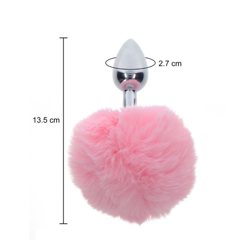 Анальная пробка с кроличьим хвостиком Taboom Bunnytail Buttplug, розовый