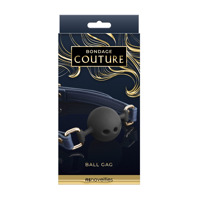 Кляп шар силиконовый NS Novelties Bondage Couture Ball, черно-синий