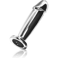 Вибрационная металлическая анальная пробка ToyJoy The Intruder Vibrating Plug, серебристый