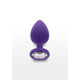 Анальная пробка с кристаллом Toy Joy Diamond Booty Jewel, фиолетовый, Large
