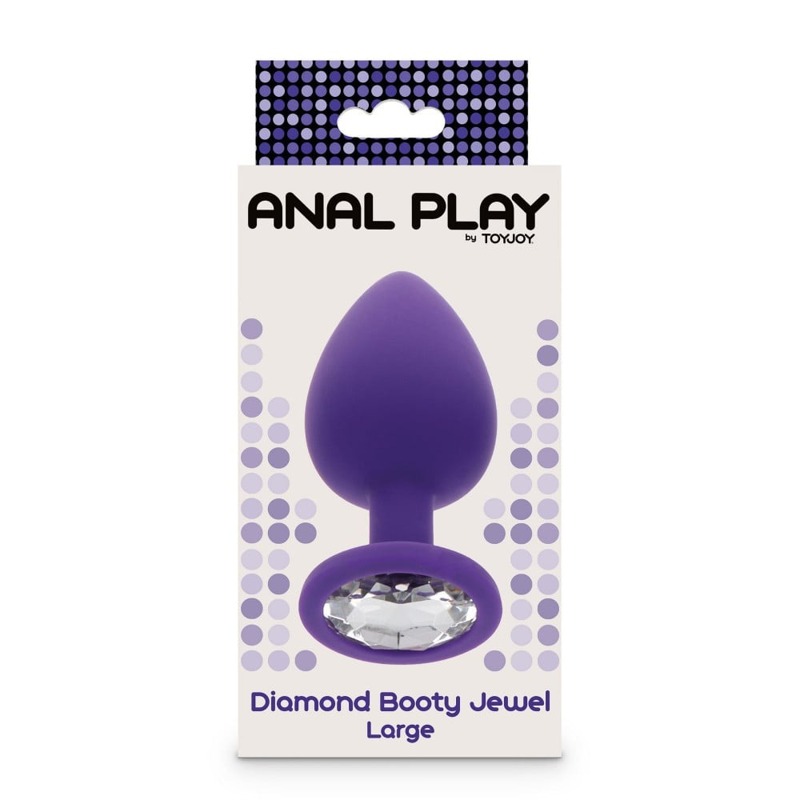 Анальная пробка с кристаллом Toy Joy Diamond Booty Jewel, фиолетовый, Large