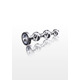 Анальная елочка металлическая с кристаллом Toy Joy Diamond Star Beads, Small