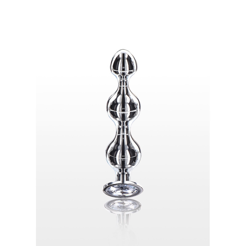 Анальная елочка металлическая с кристаллом Toy Joy Diamond Star Beads, Small