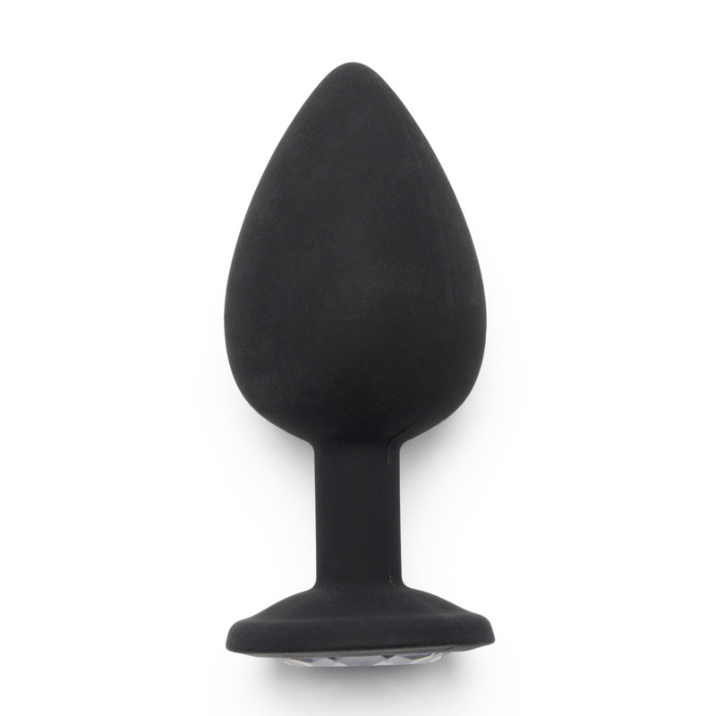 Анальная пробка Toy Joy Diamond Booty Jewel с кристаллом, черный, Large