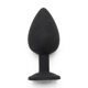 Анальная пробка Toy Joy Diamond Booty Jewel с кристаллом, черный, Large