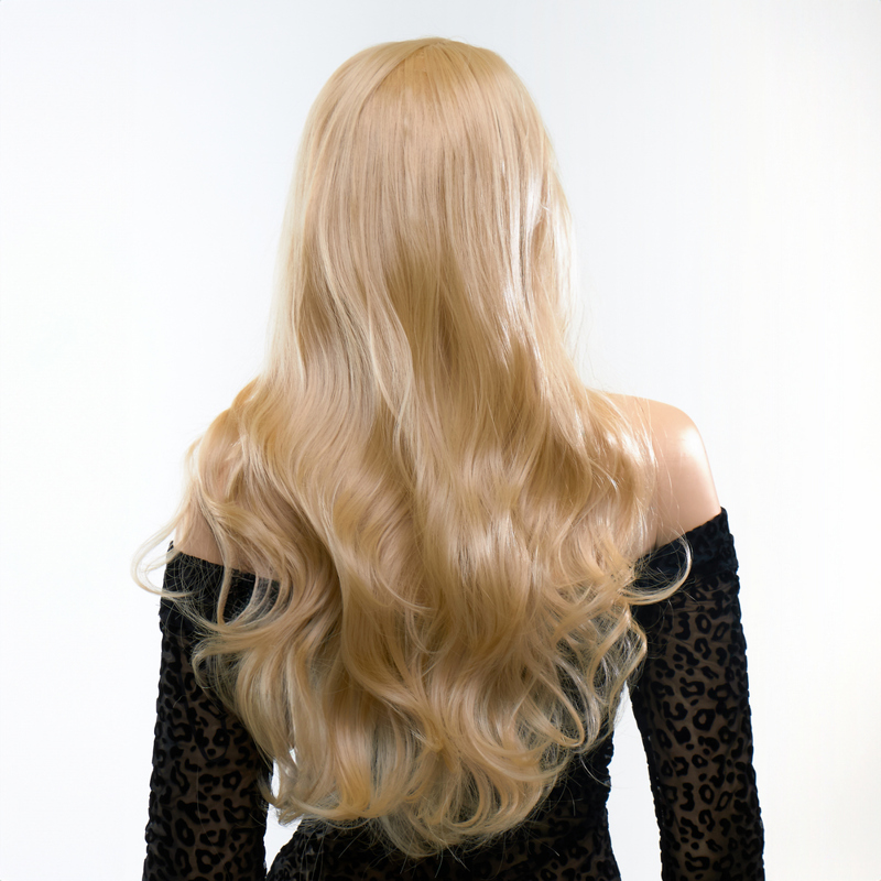 Парик длинный вьющийся с челкой Fetish Hair натуральный блонд, 60 см