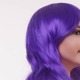 Парик длинный вьющийся с челкой Fetish Hair, фиолетовый, 60 см