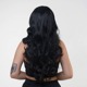 Парик длинный волнистый с челкой Fetish Hair черный, 60 см