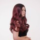 Парик длинный волнистый Fetish Hair балаяж бордо, 65 см