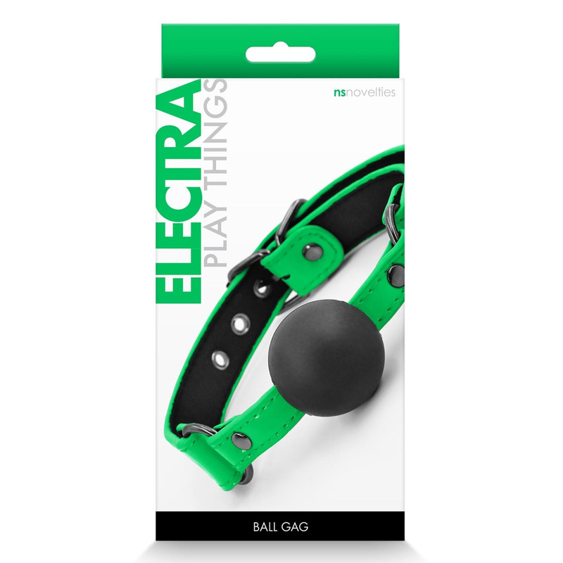Кляп силиконовый NS Novelties Electra, зеленый неон