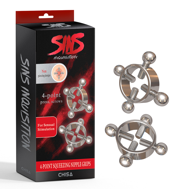 Зажимы на соски Chisa Sins Metal с четырьмя болтами