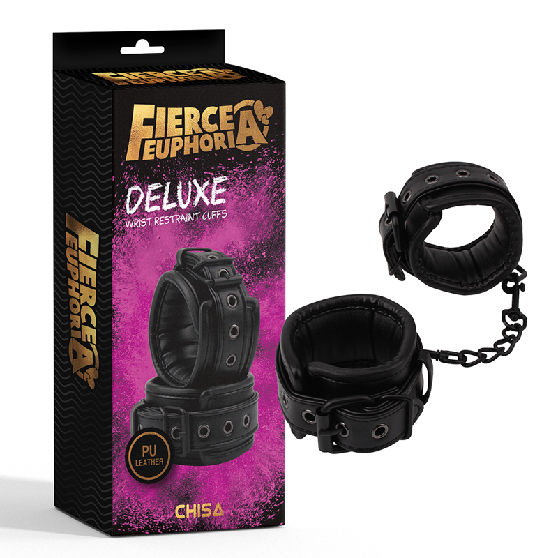 Наручники Chisa Fierce Euphoria Deluxe, черные