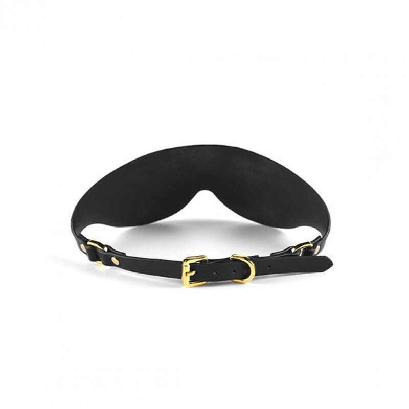 Маска на глаза Blindfold UPKO c итальянской кожи, черная