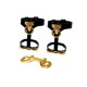 Поножи из итальянской кожи с золотыми деталями Butterfly cuffs UPKO