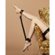 Поножи кожанные со вставками позолоты Ankle Cuffs UPKO size L
