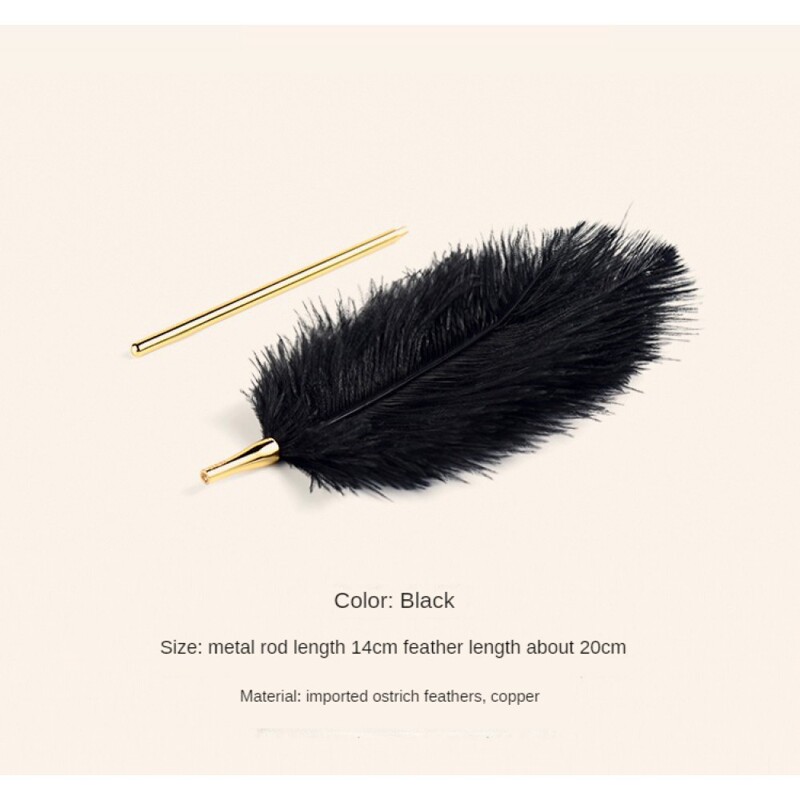 Перо на позолоченной ручке Premium Feather Tickler UPKO