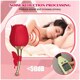 Вакуумный стимулятор клитора с вибрацией в виде розы Rose Flirting, красный