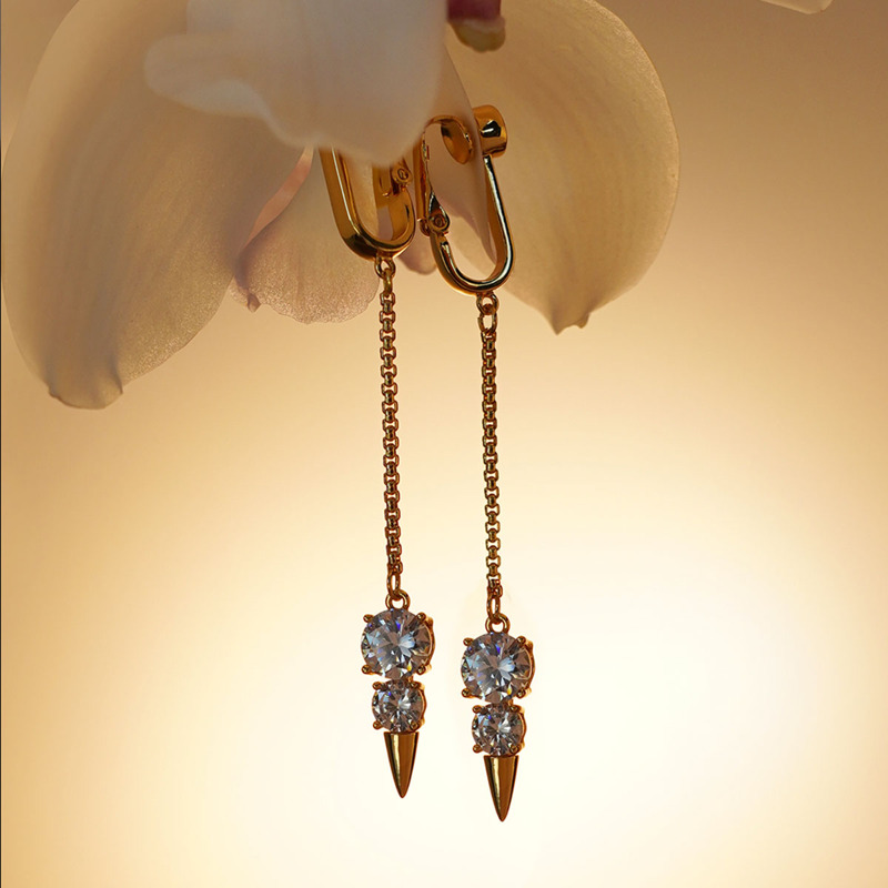Украшения для клитора и половых губ UPKO Non-pierced Jewelry Snowman с горным хрусталем, золотистые