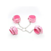 Ограничители DS Fetish Hogtie restraints with chain pink