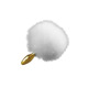 Анальная пробка в виде хвоста кролика Upko Rabbit Fur Bunny Tail Small Butt Plug из кроличьего меха