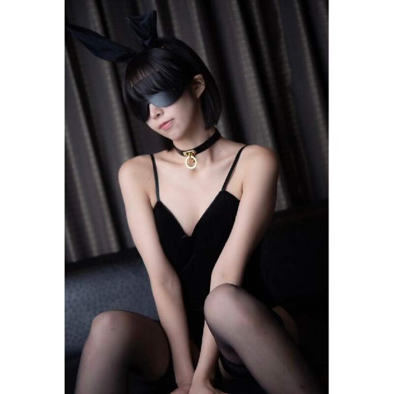 Ошейник-чокер с кольцом кожаный Leather Cosplay Choker UPKO, размер M