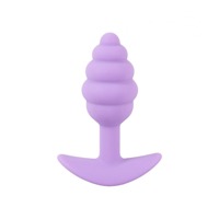Анальная пробка рельефная Cuties Plugs, фиолетовая